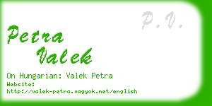 petra valek business card